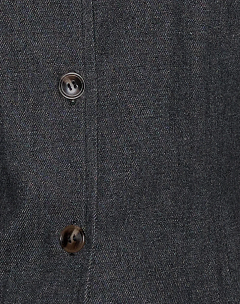Anila Button Through Vest in Denim Indigo - Image 6