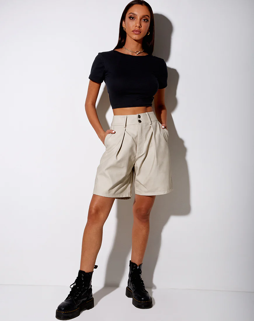 Ans Crop Top in Black - Image 3