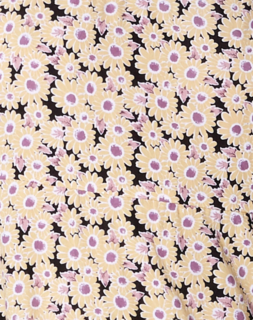 Anya Midi Dress in Daisy Day Cream - Image 5