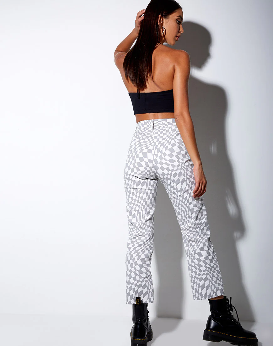 April Crop Top in Black 'Angel' in White - Image 2