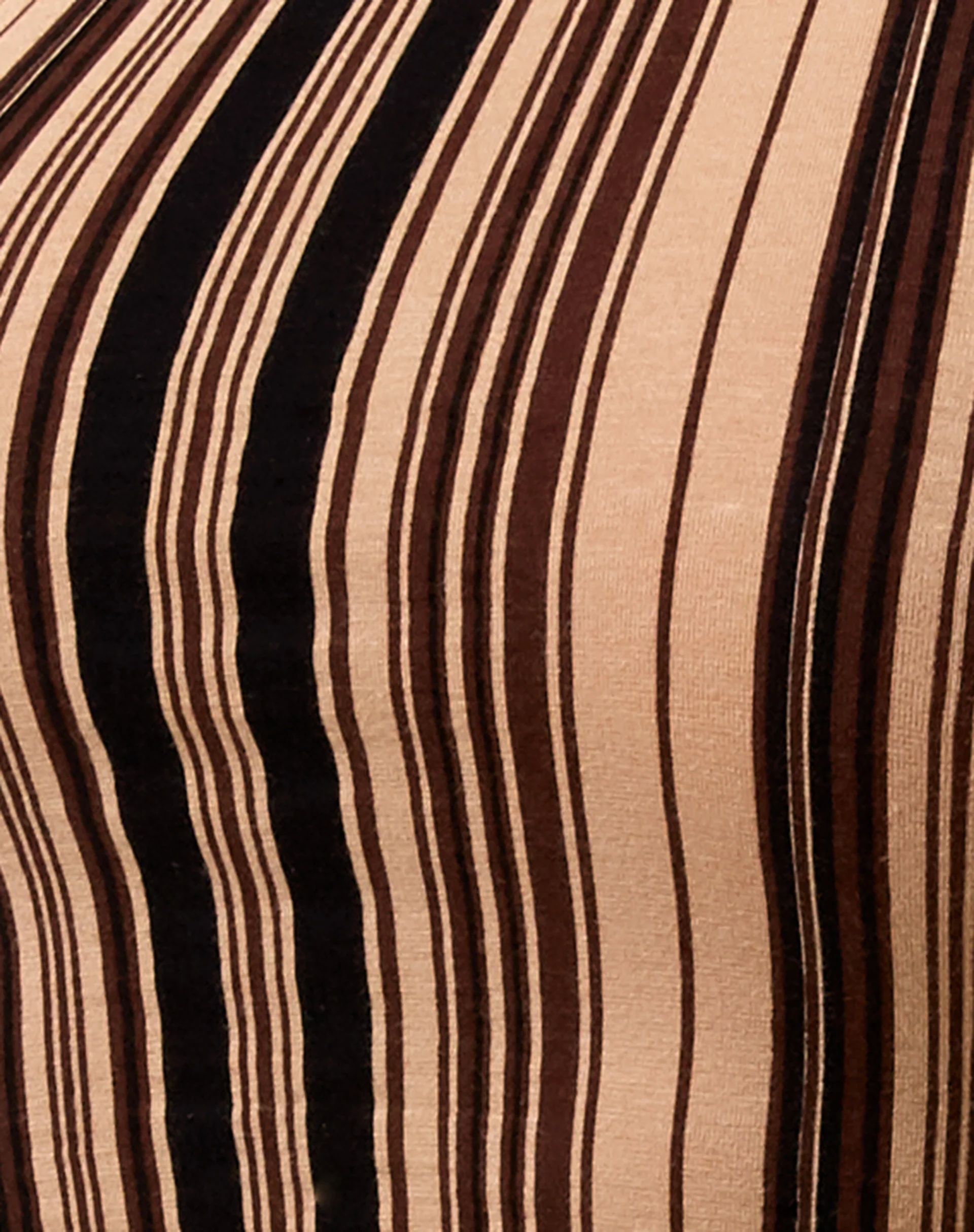 April Crop Top in Mix Stripe Brown - Image 5