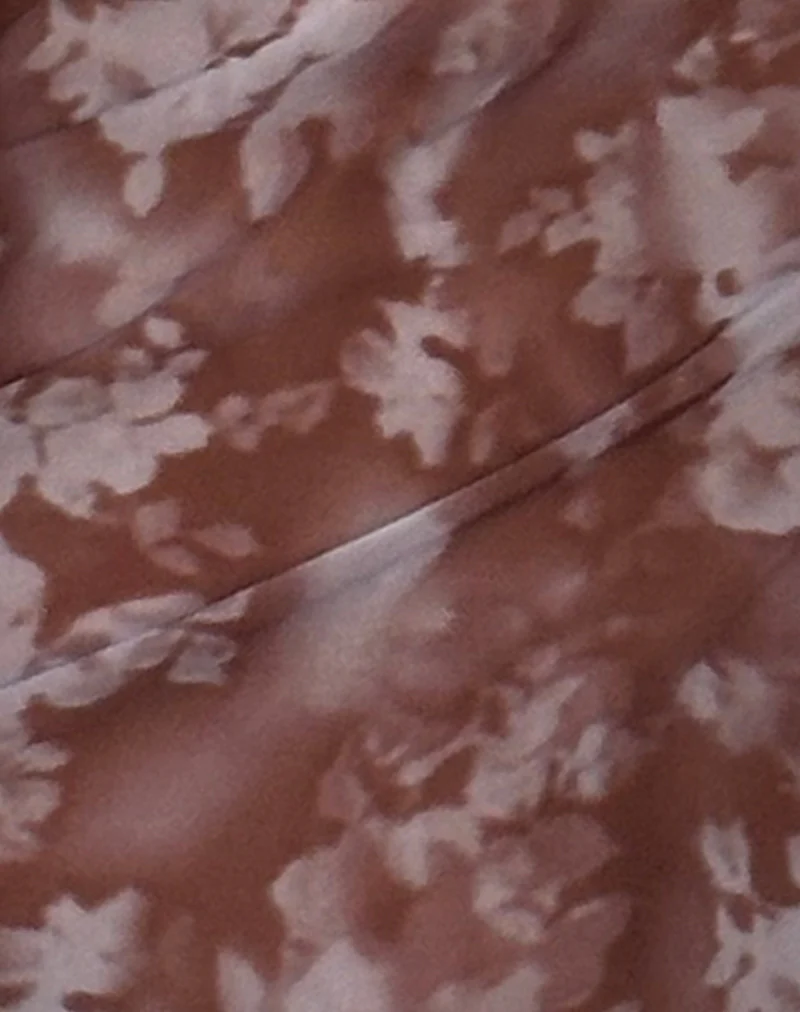Arcelia Long Sleeve Mesh Top in Botanical Shadow Brown - Image 6