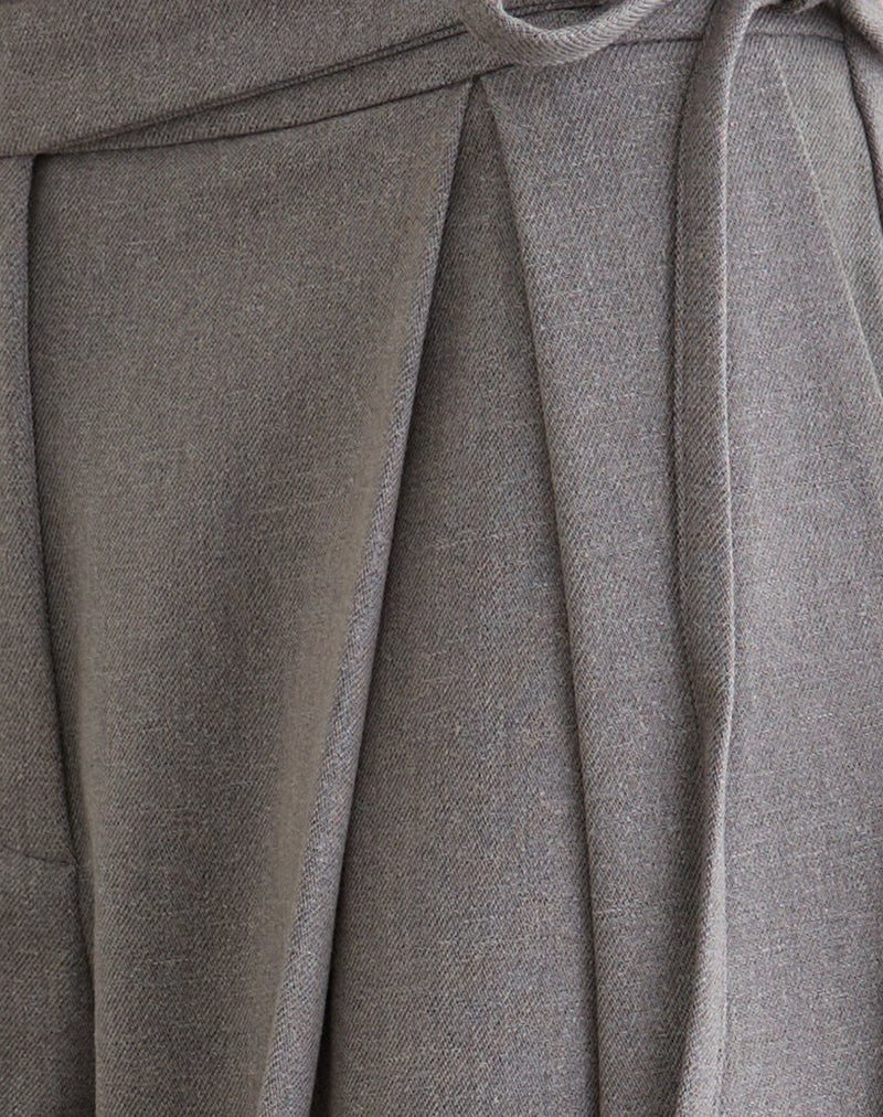 Arden Tie Waist Trouser in Tailoring Grey - Image 5