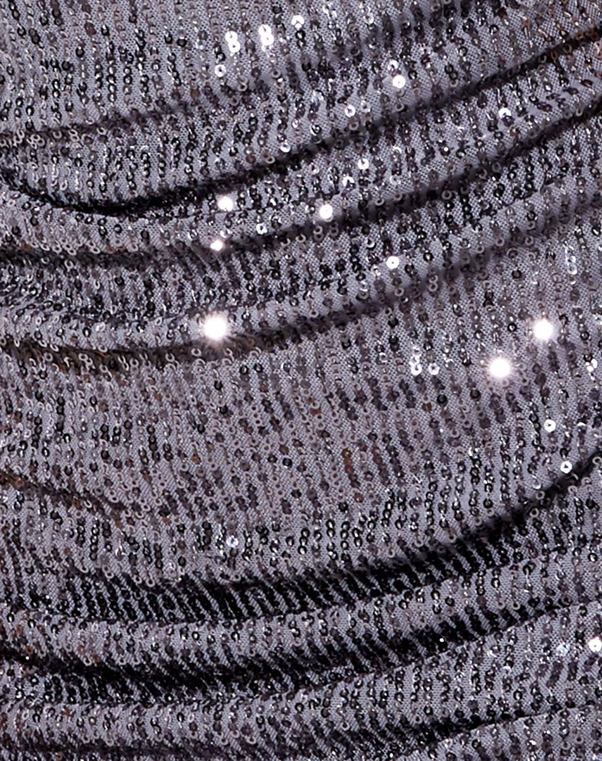 Ardilla Bodycon Dress in Drape Sequin Silver - Image 5