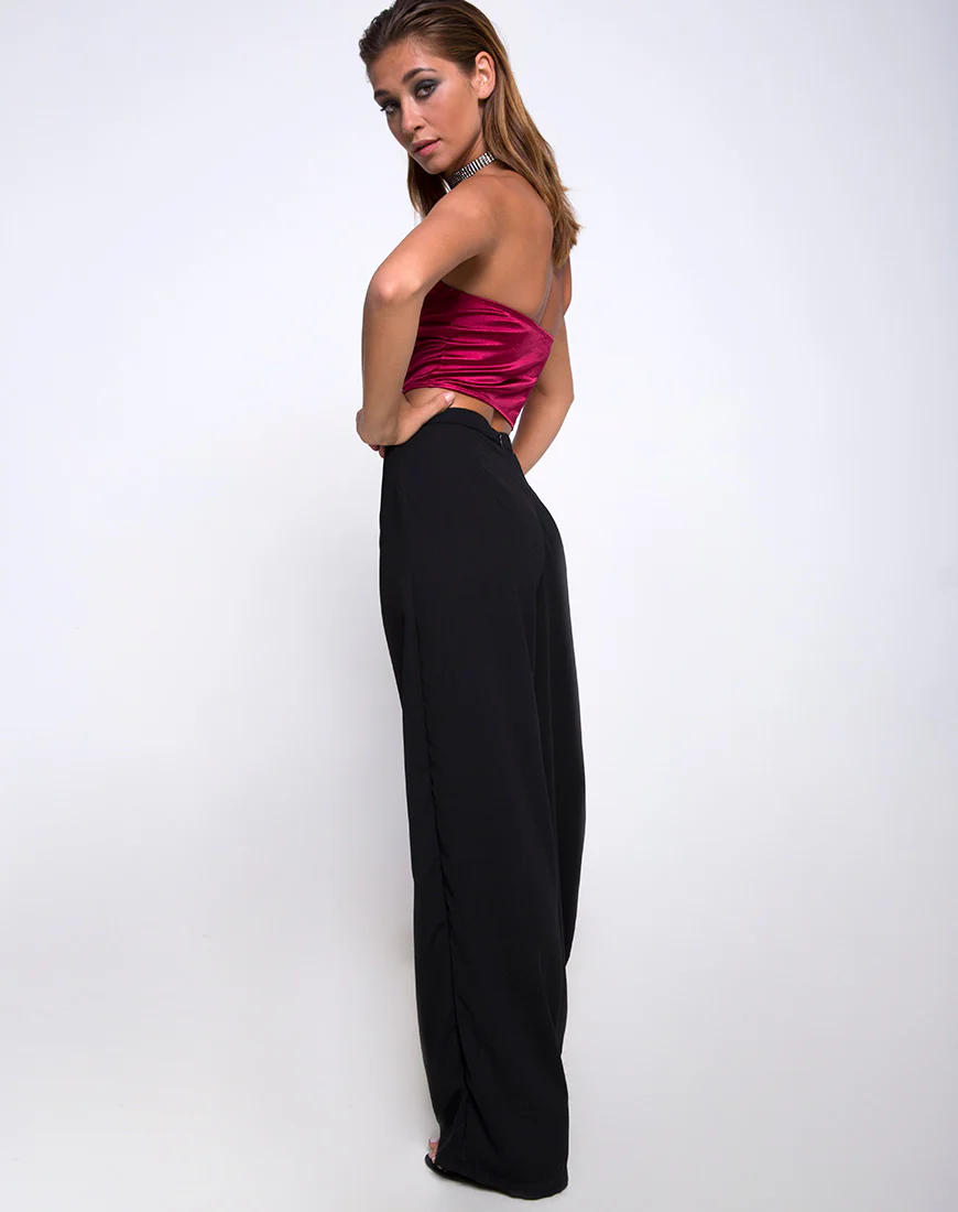 Ari Palazzo Pant in Black - Image 4