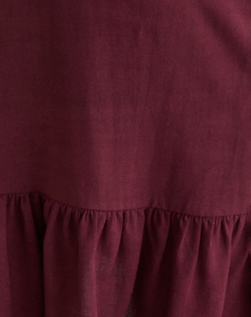 Arige Mini Dress in Maroon - Image 6