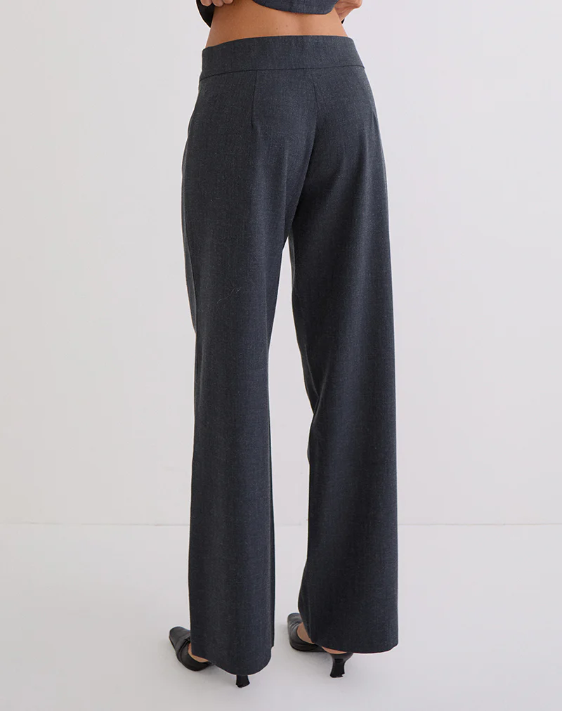 Arisyo Wide Leg Trouser in Tailoring Grey Blue - Image 4