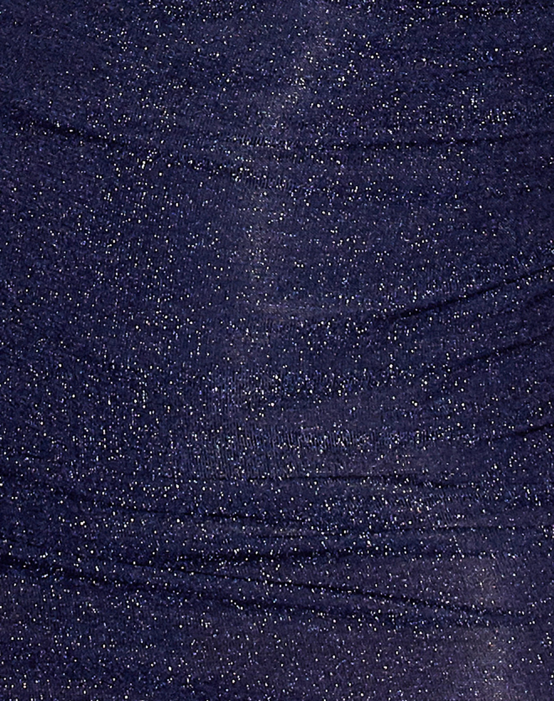 Arji Mini Skirt in Glitter Lurex Navy Blue - Image 5