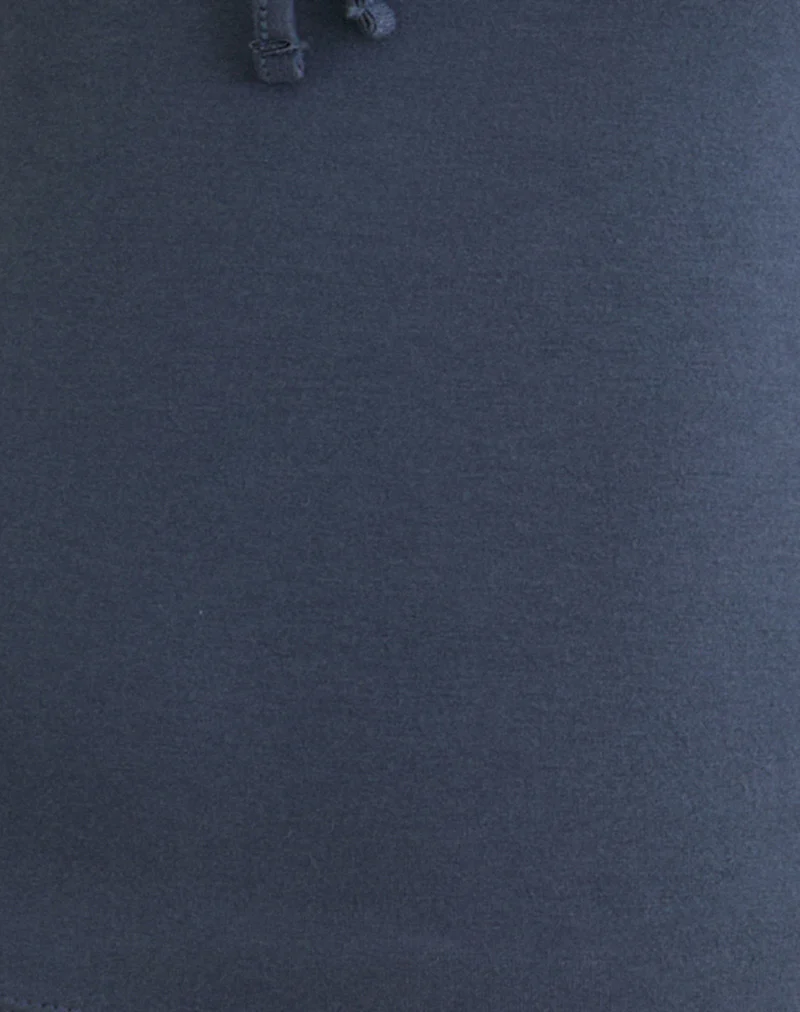 Armel Long Sleeve Keyhole Top in Rayon Jersey Ocean Storm - Image 6