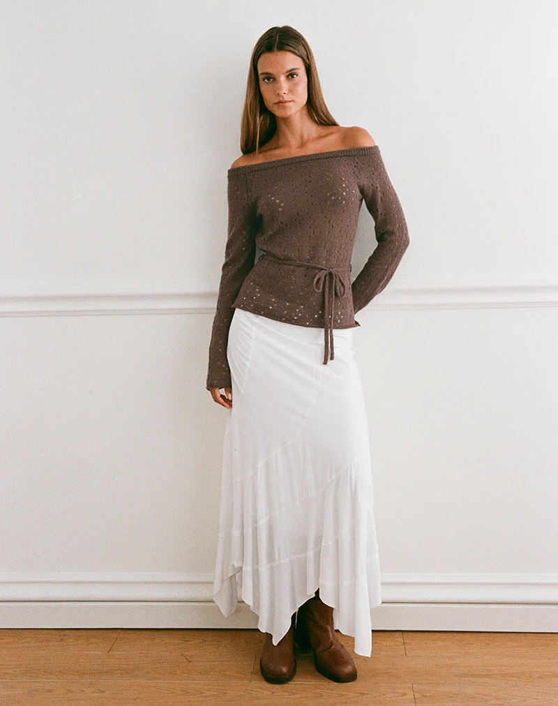 Arutala Long Sleeve Top in Knit Brown - Image 5