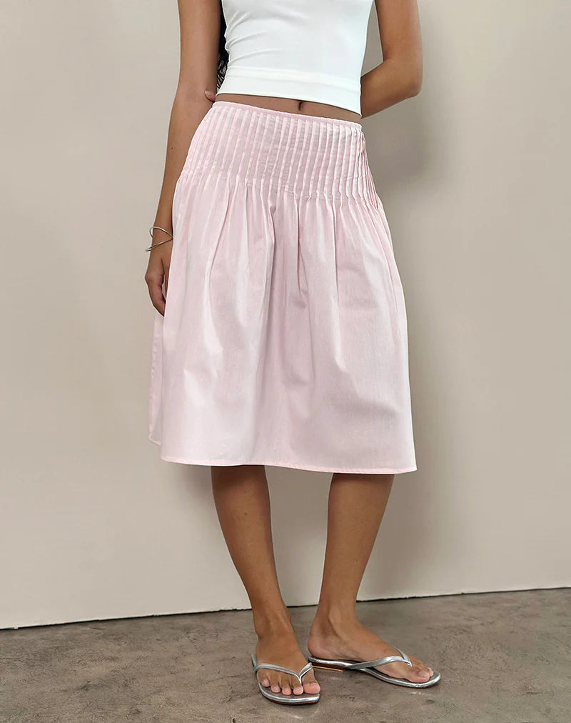 Asada Midi Skirt in Light Pink - Image 2