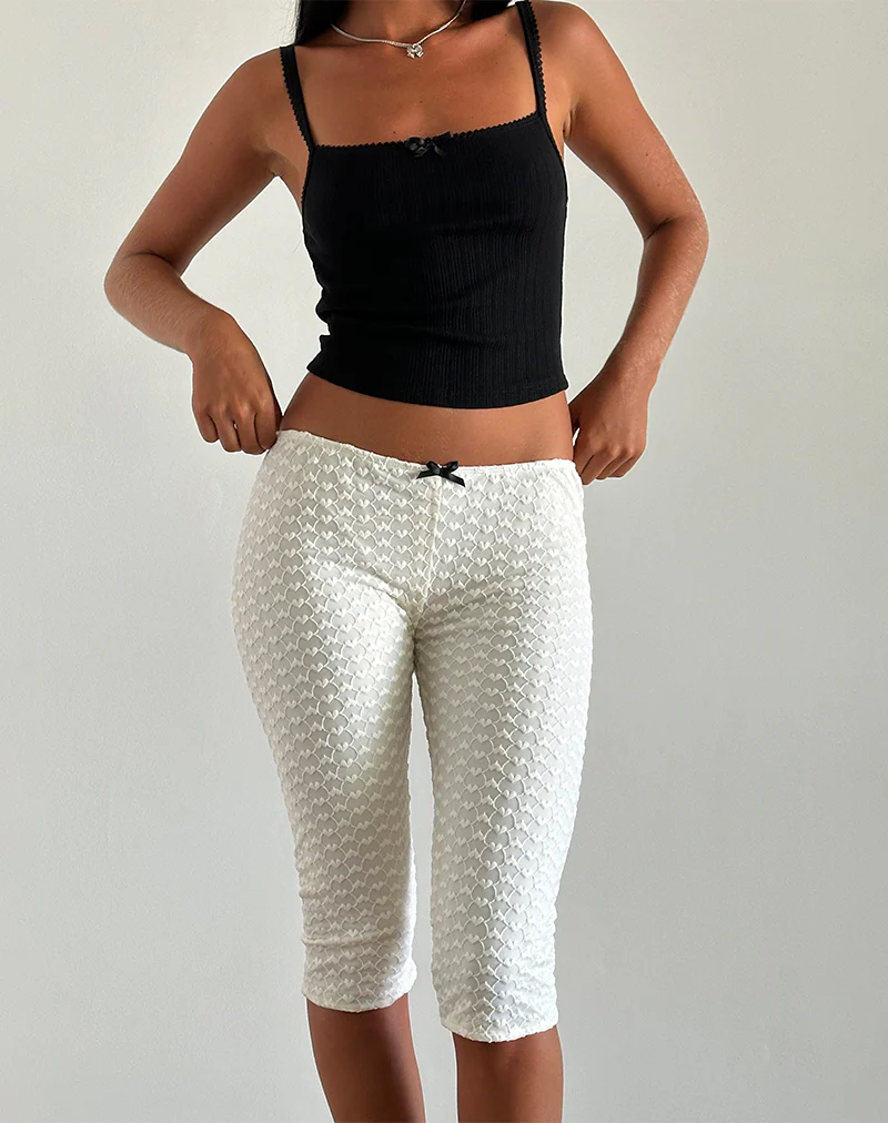 Asih Capri Trousers in Ivory Heart Lace - Image 3