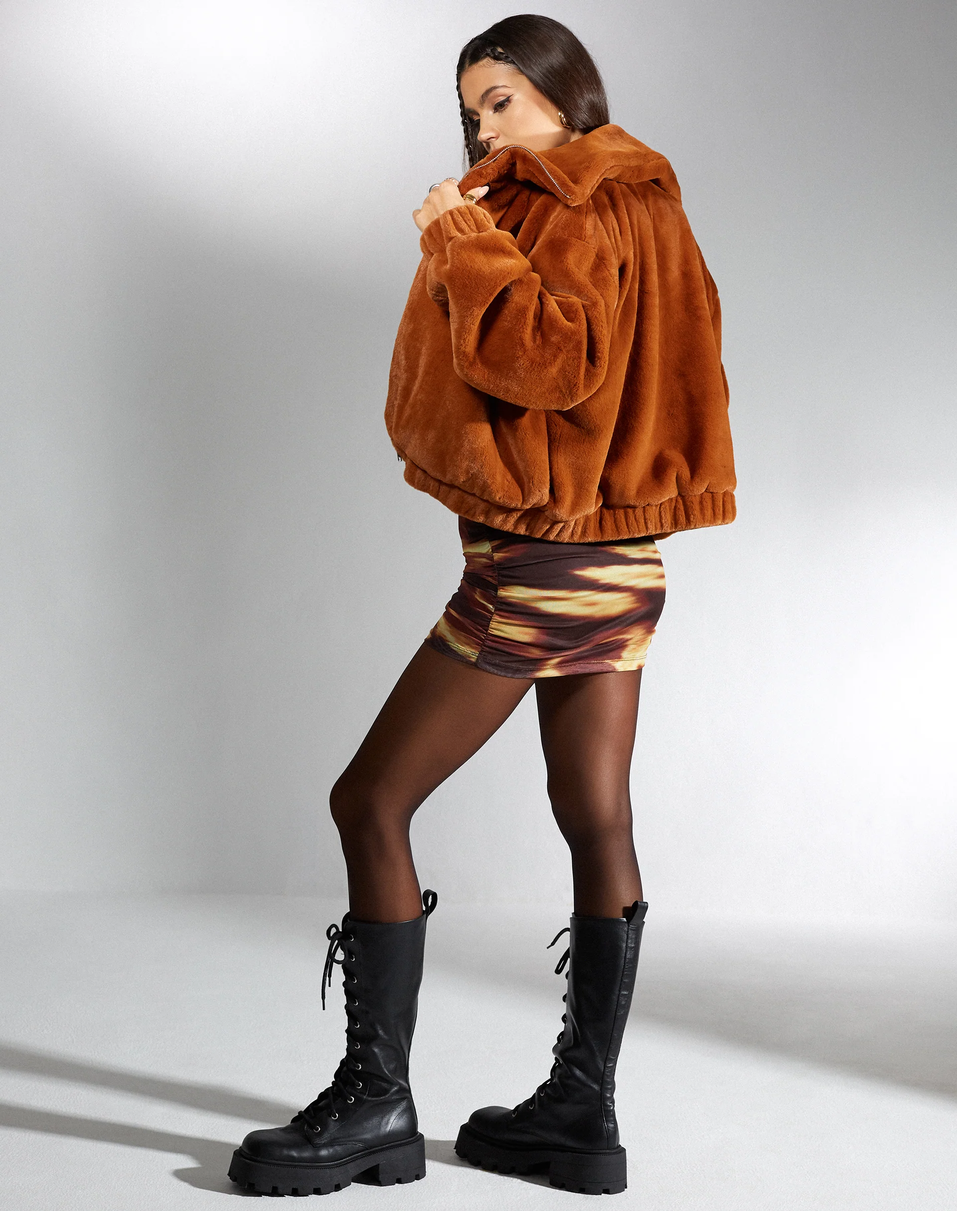 Atsa Jacket in Brown - Image 5