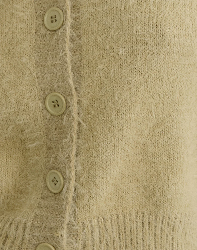 Audrina Cardigan in Fluffy Knit Sage - Image 6