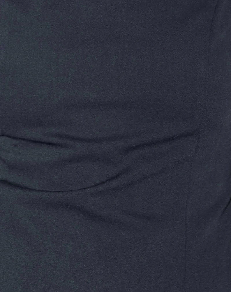 Aurei Scoop Back Top in Tailoring Navy - Image 5