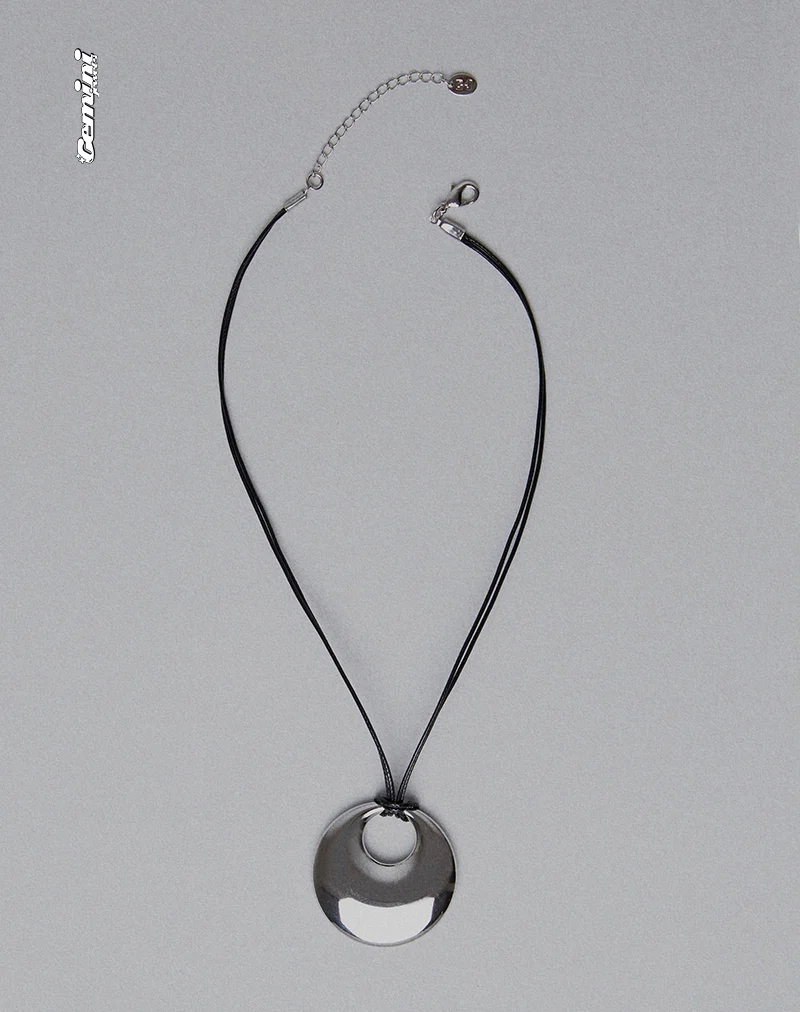 Aurora Cord Circle Necklace by Gemini Jewels - Image 2