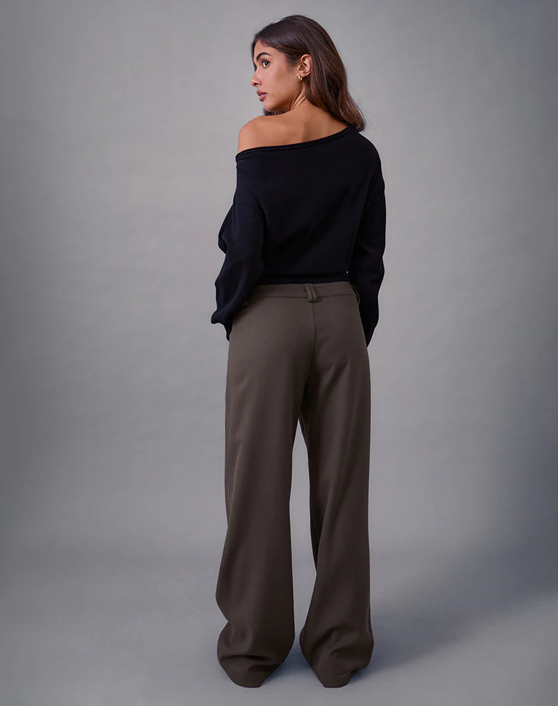 Avina Trouser in Tailoring Dark Olive - Image 4