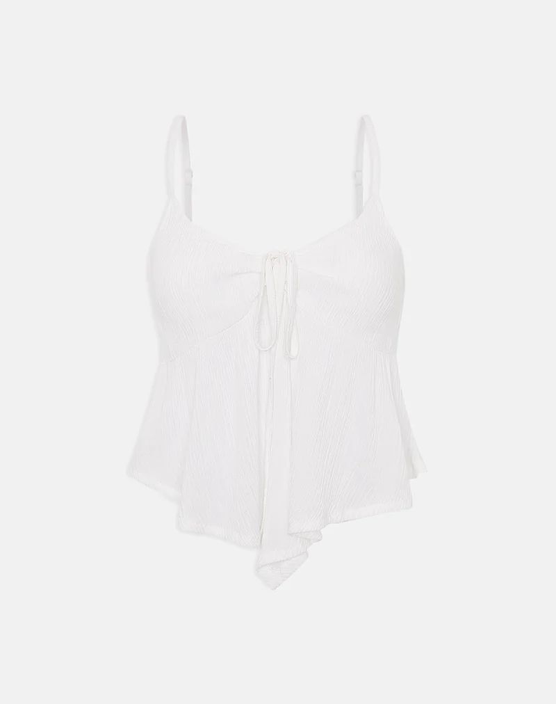 Awilix Top in Crinkle Off White - Image 3