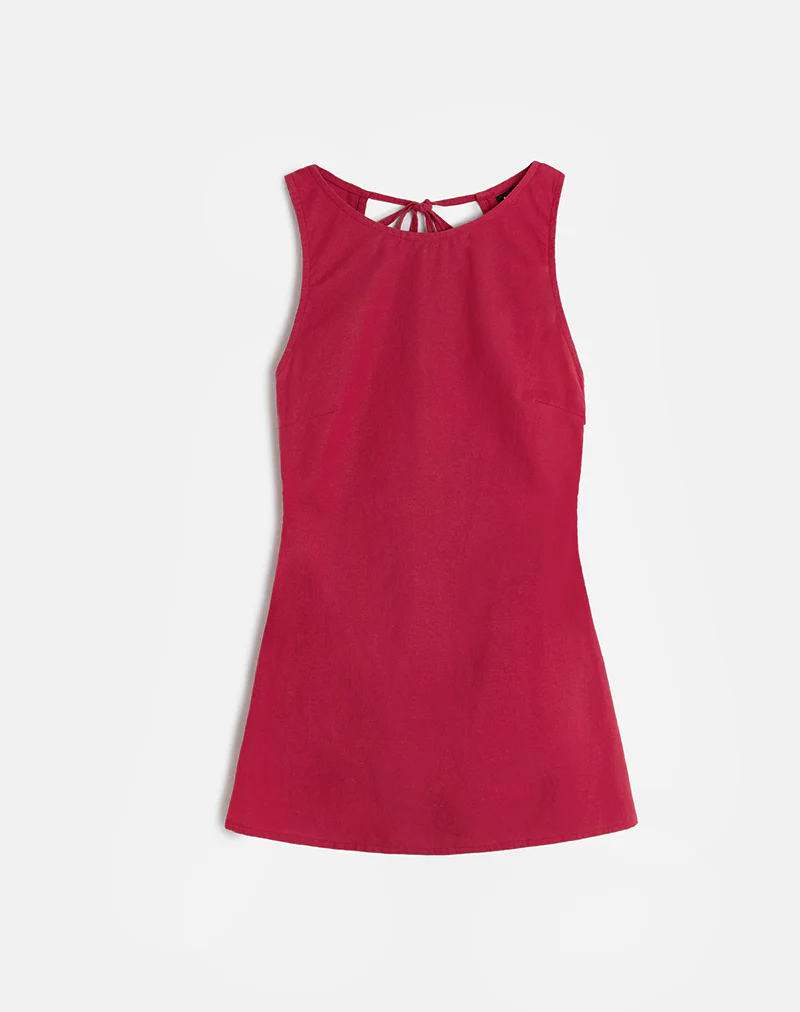 Ayana Mini Dress in Adrenaline Red - Image 4