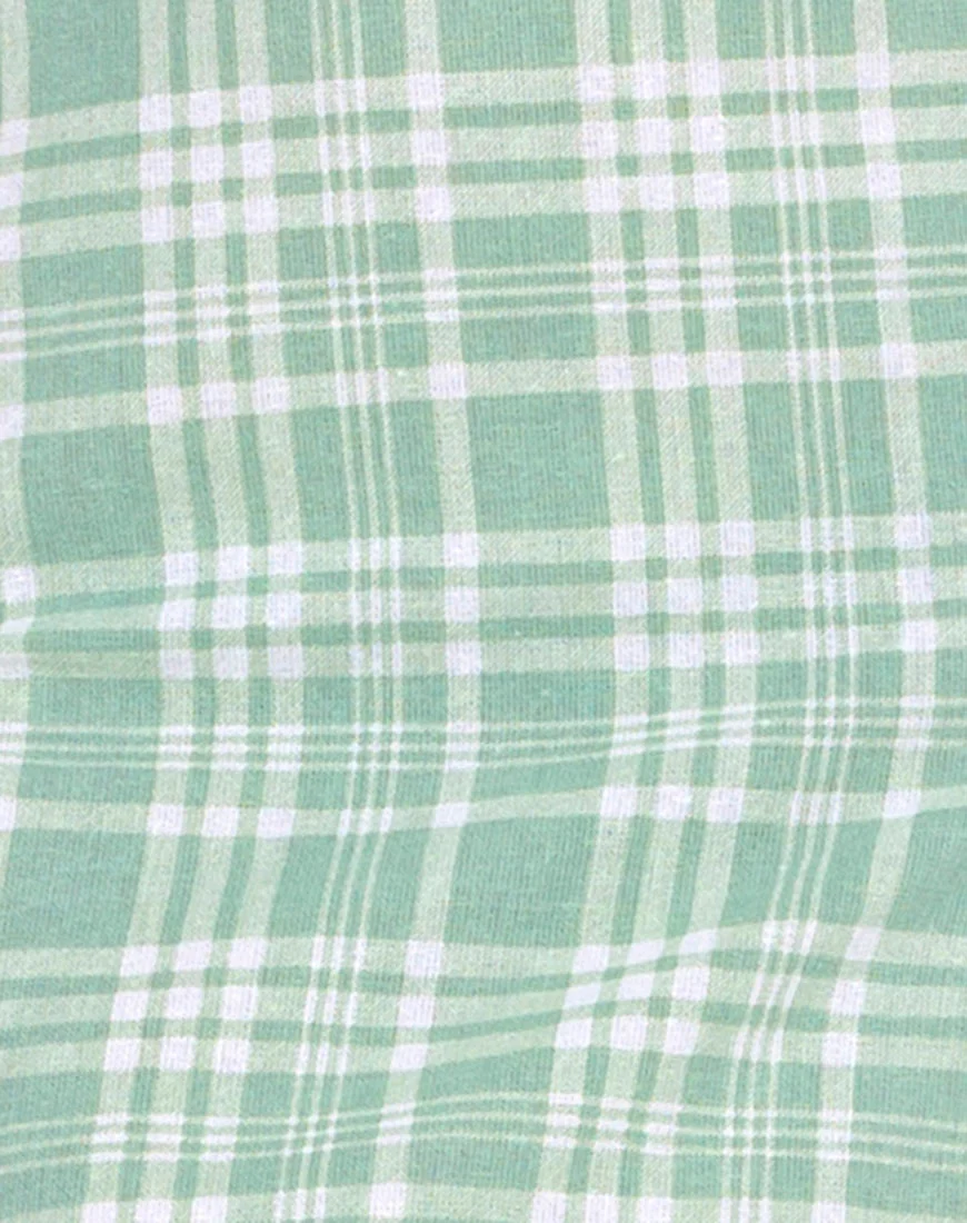 Ayuka Midi Dress in Table Cloth Neo Mint - Image 5