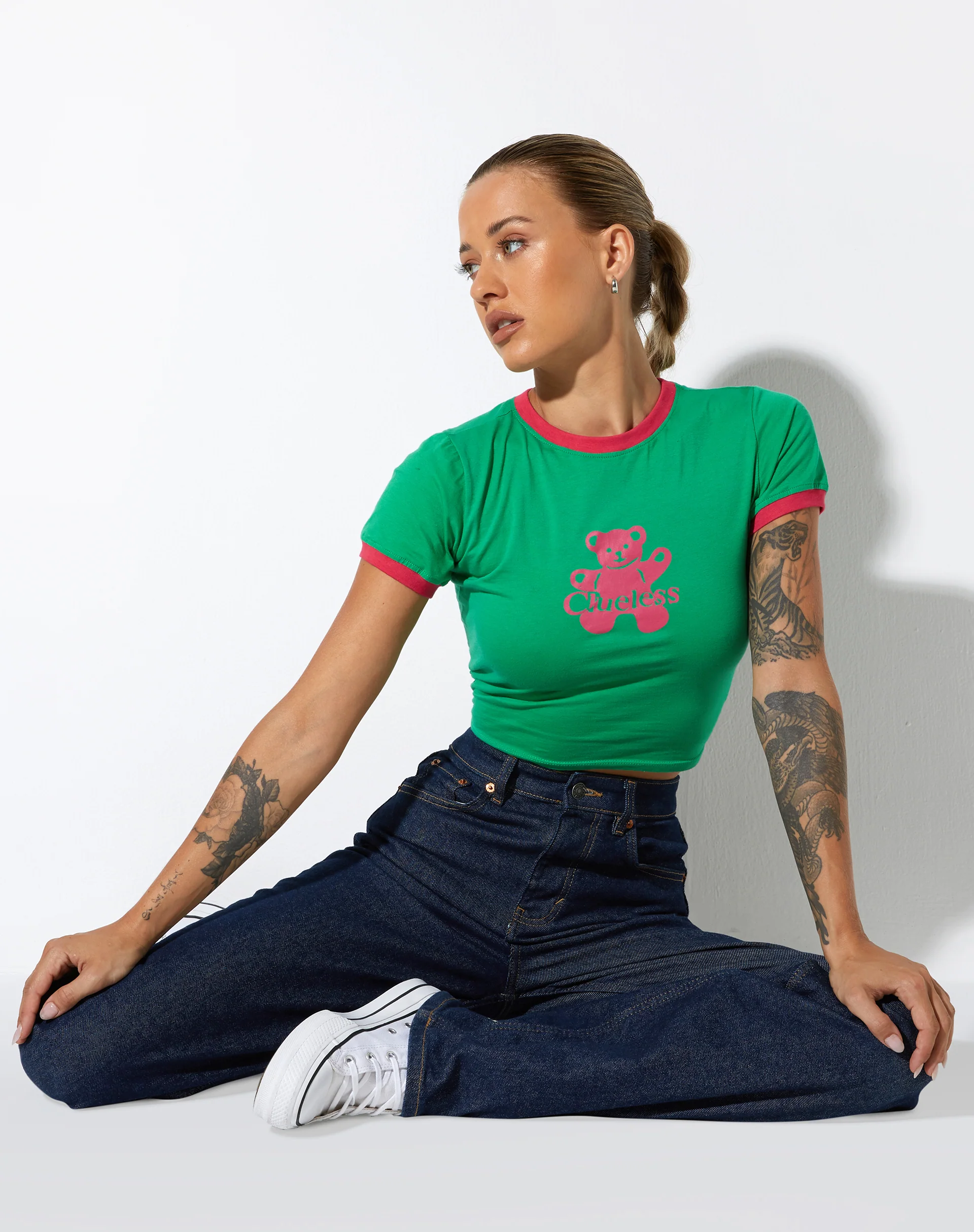 Babe Tee in Fun Green Teddy Cuddle - Image 2