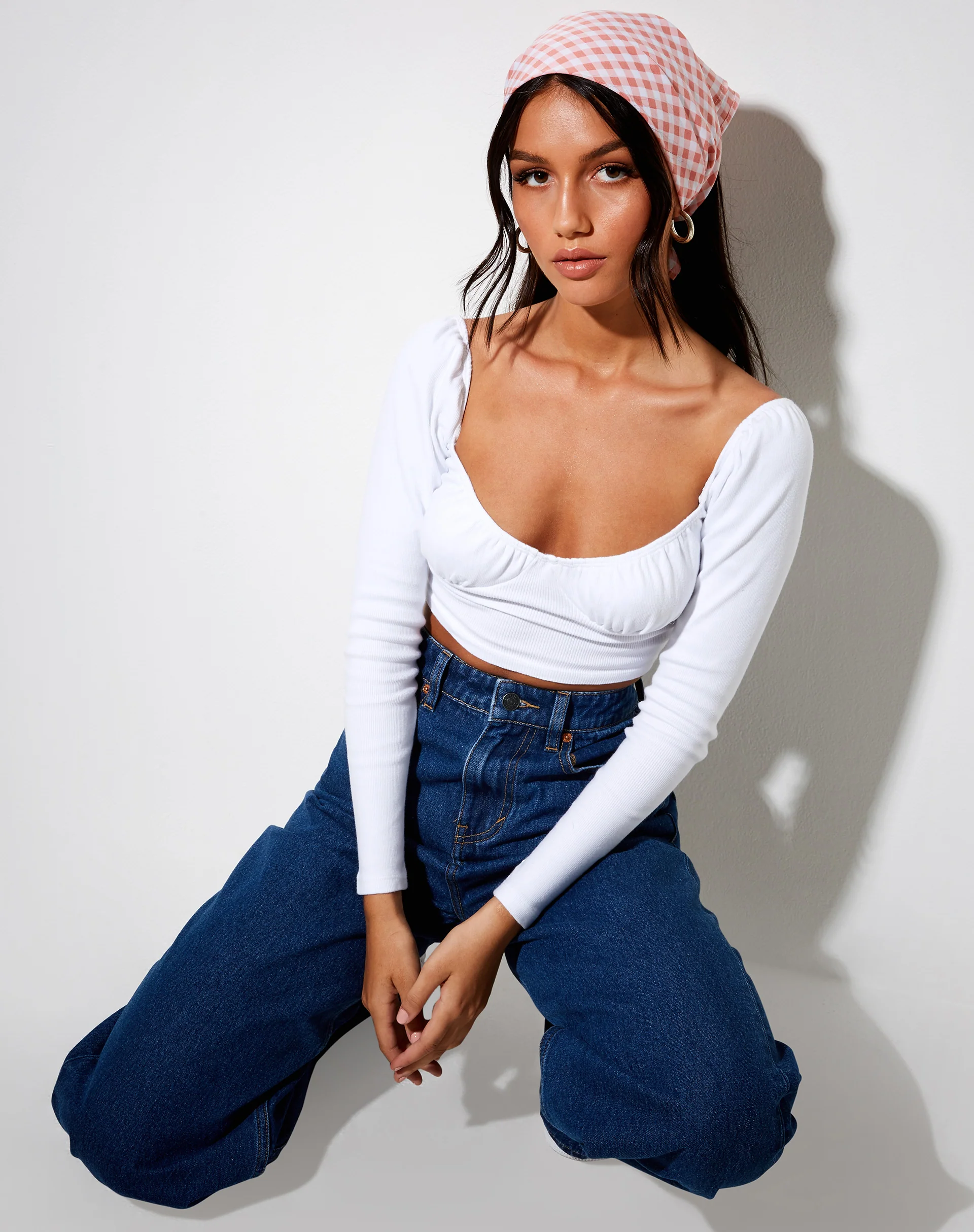 Bandana in Pink Check - Image 3