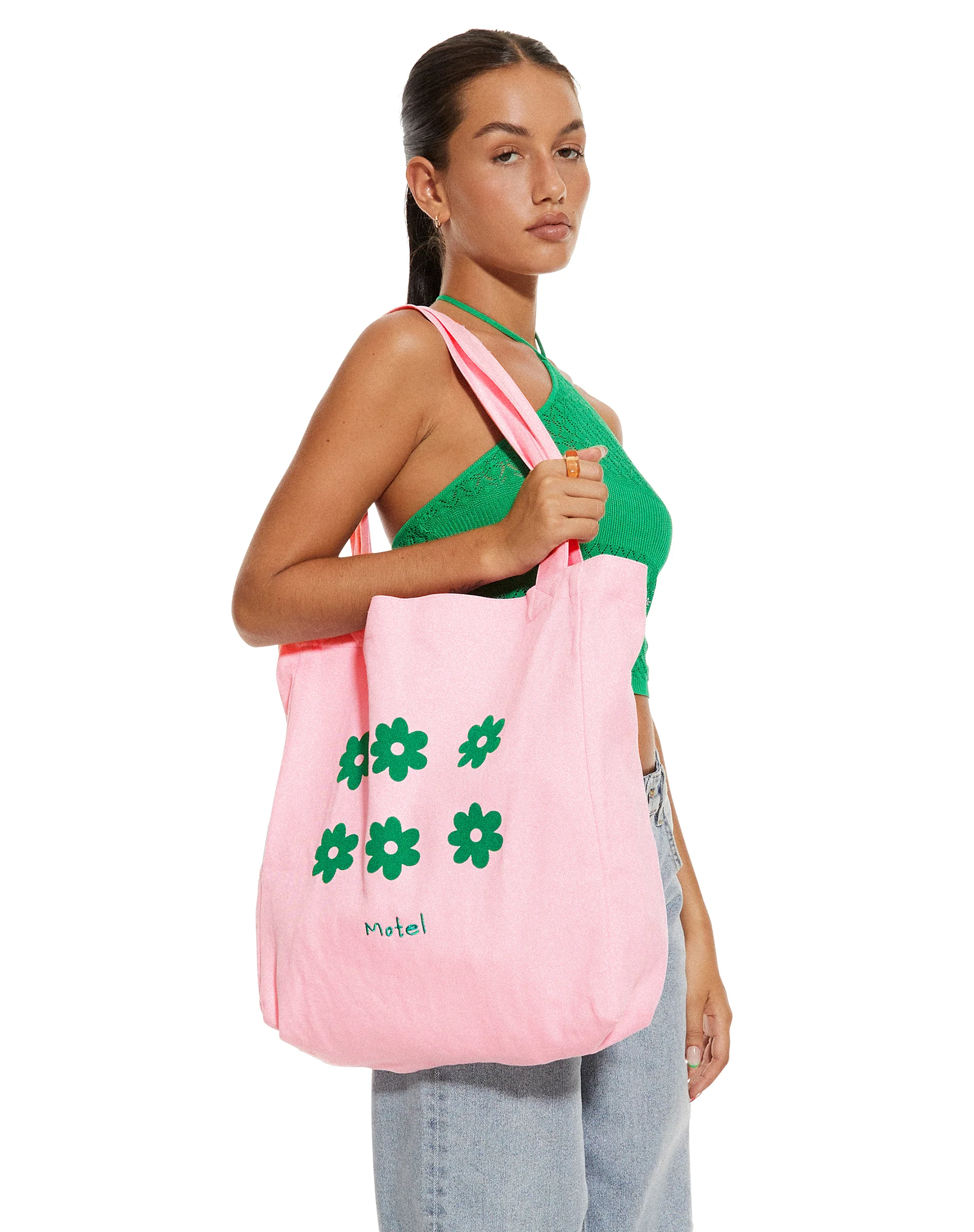 Barbs Tote Bag in Pink Motel Floral - Image 5