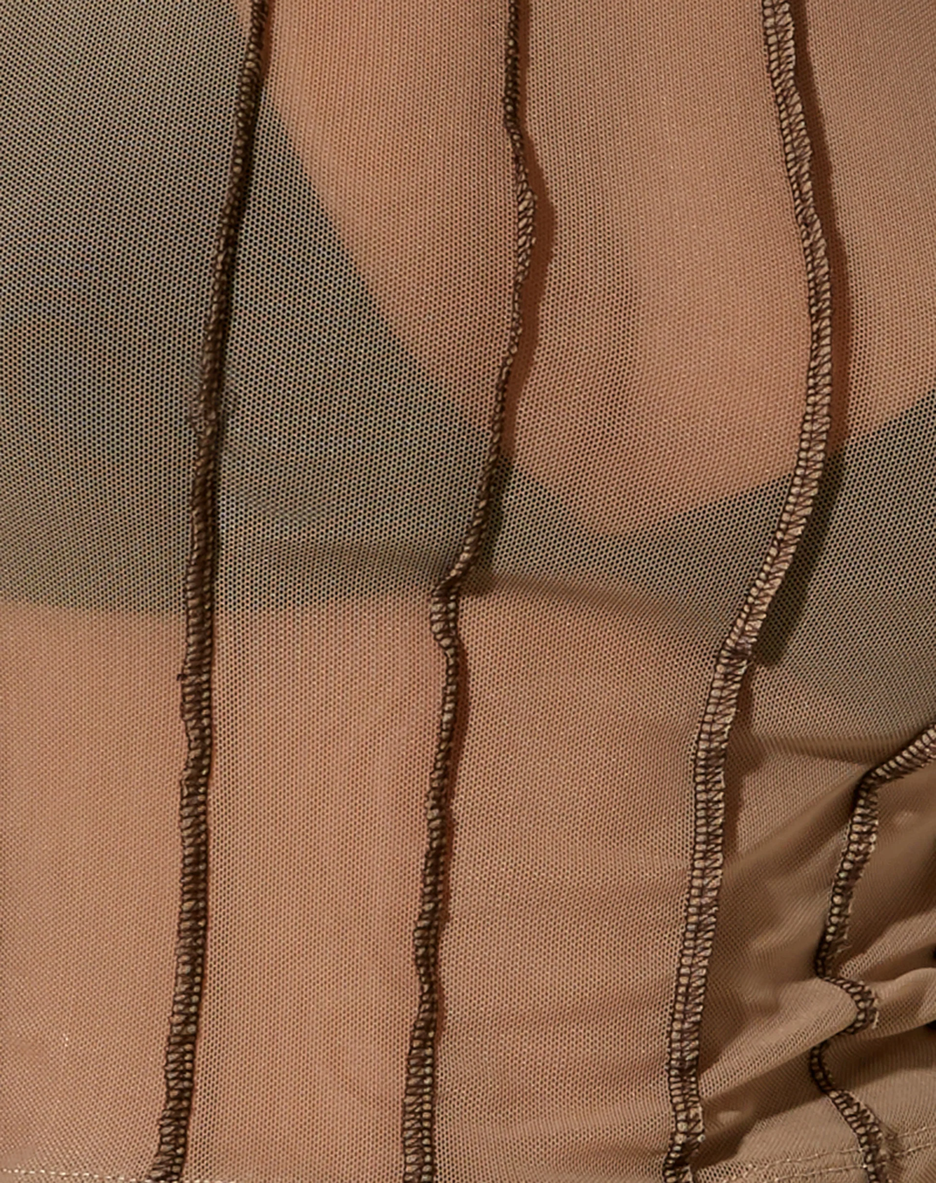 Barika Top in Mesh Taupe - Image 5