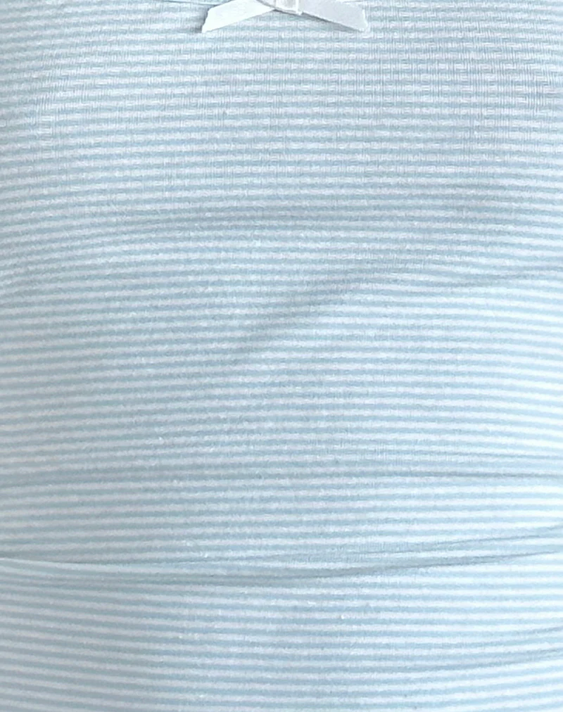Barlyn Cami Top in Blue and White Stripe - Image 6