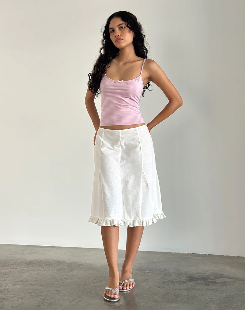 Barlyn Cami Top in Pink and Blue Stripe - Image 3
