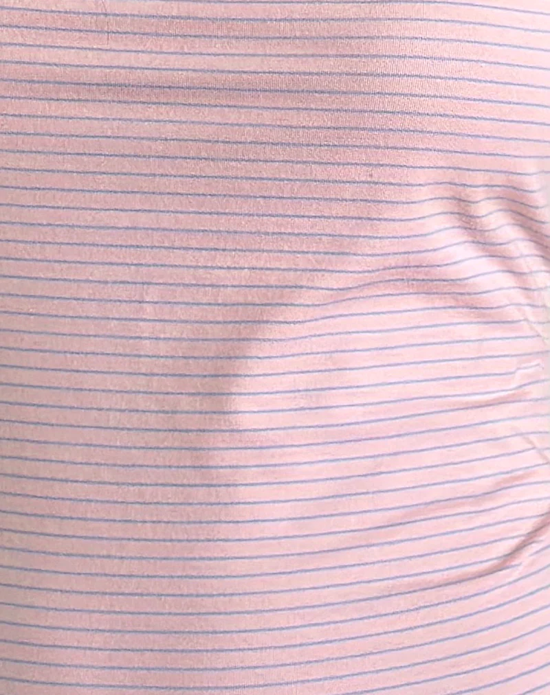 Barlyn Cami Top in Pink and Blue Stripe - Image 5