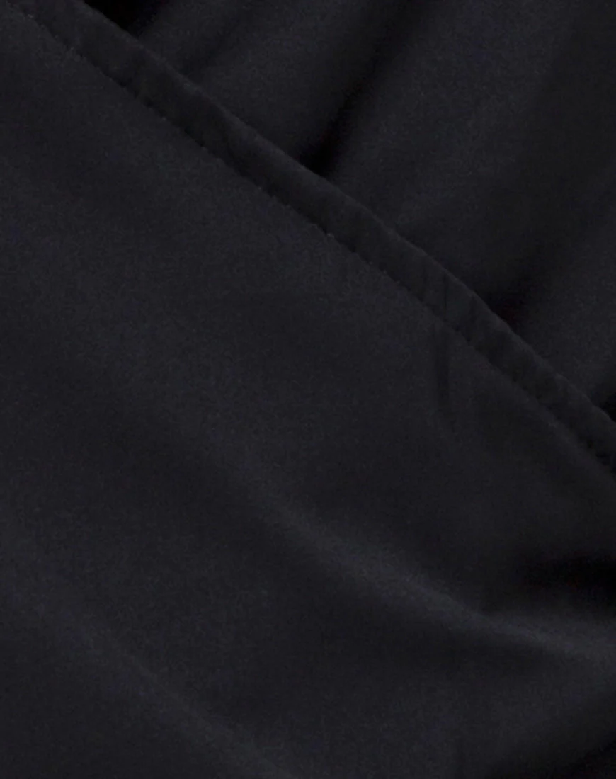 Bartier Mini Dress in Satin Max Zara Black - Image 5