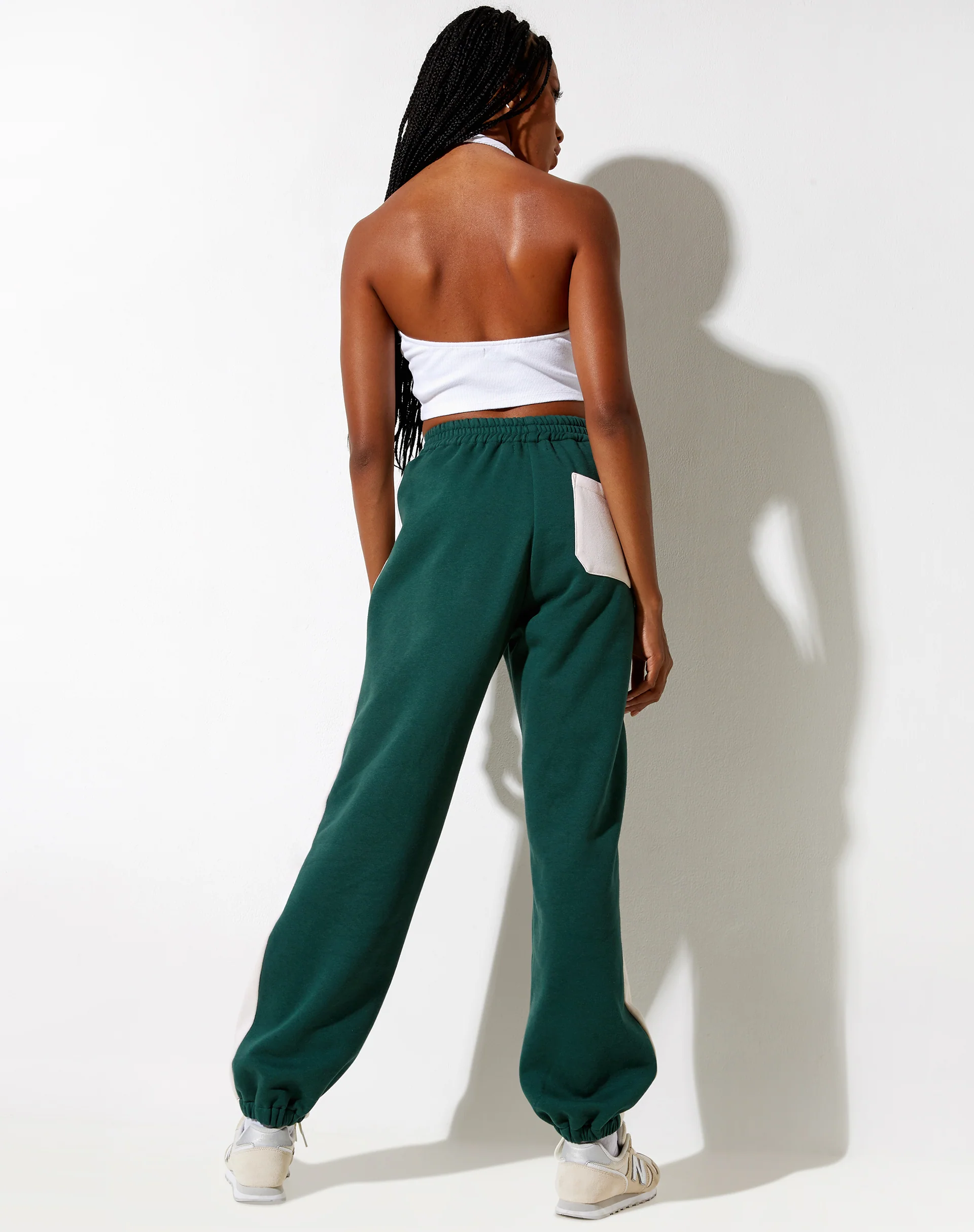 Basile Jogger in Forest Green and Winter White - Image 2