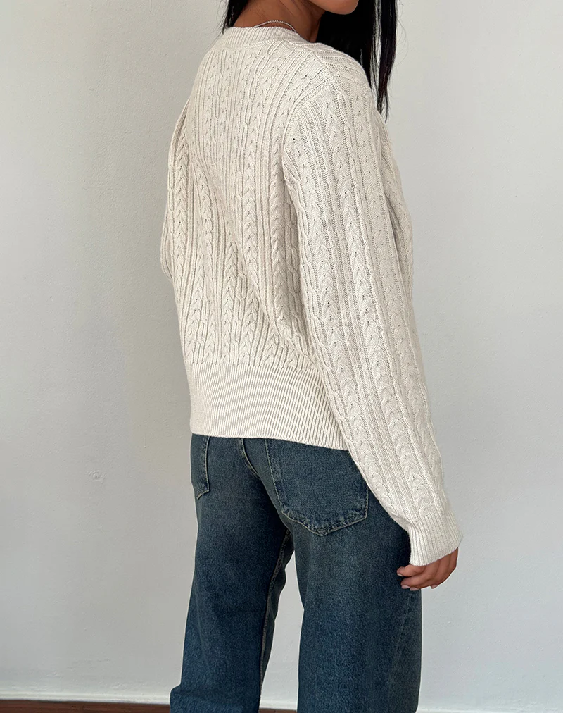 Bavana Cardigan in Ivory - Image 5