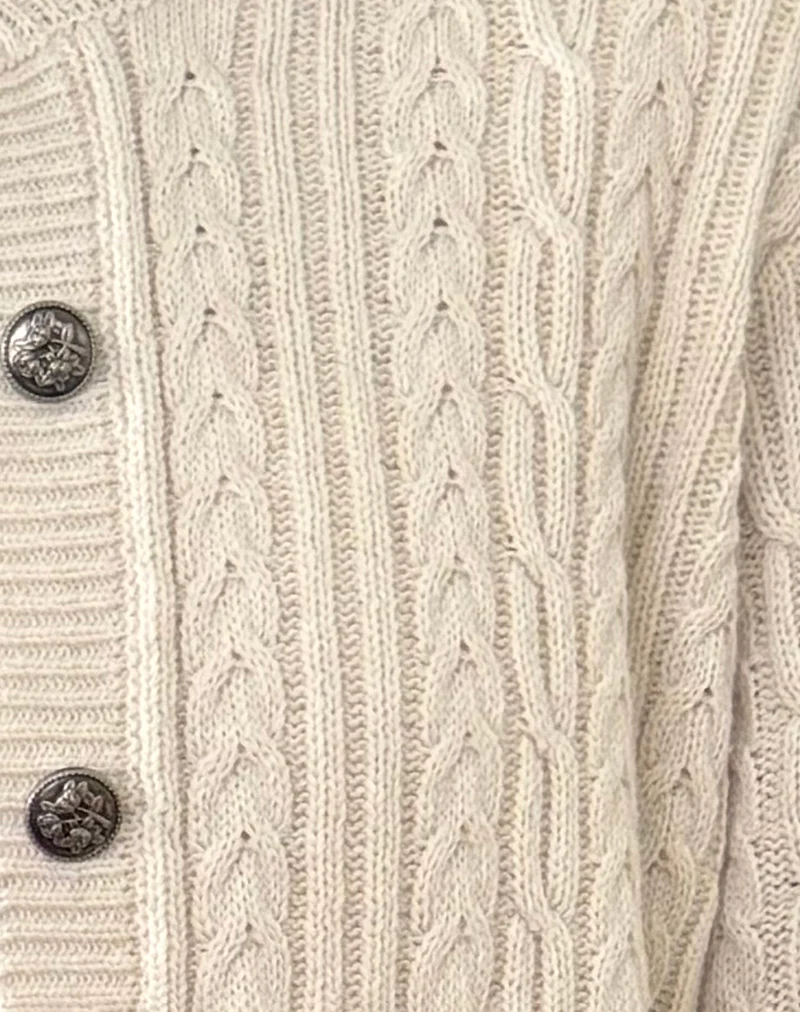 Bavana Cardigan in Ivory - Image 6