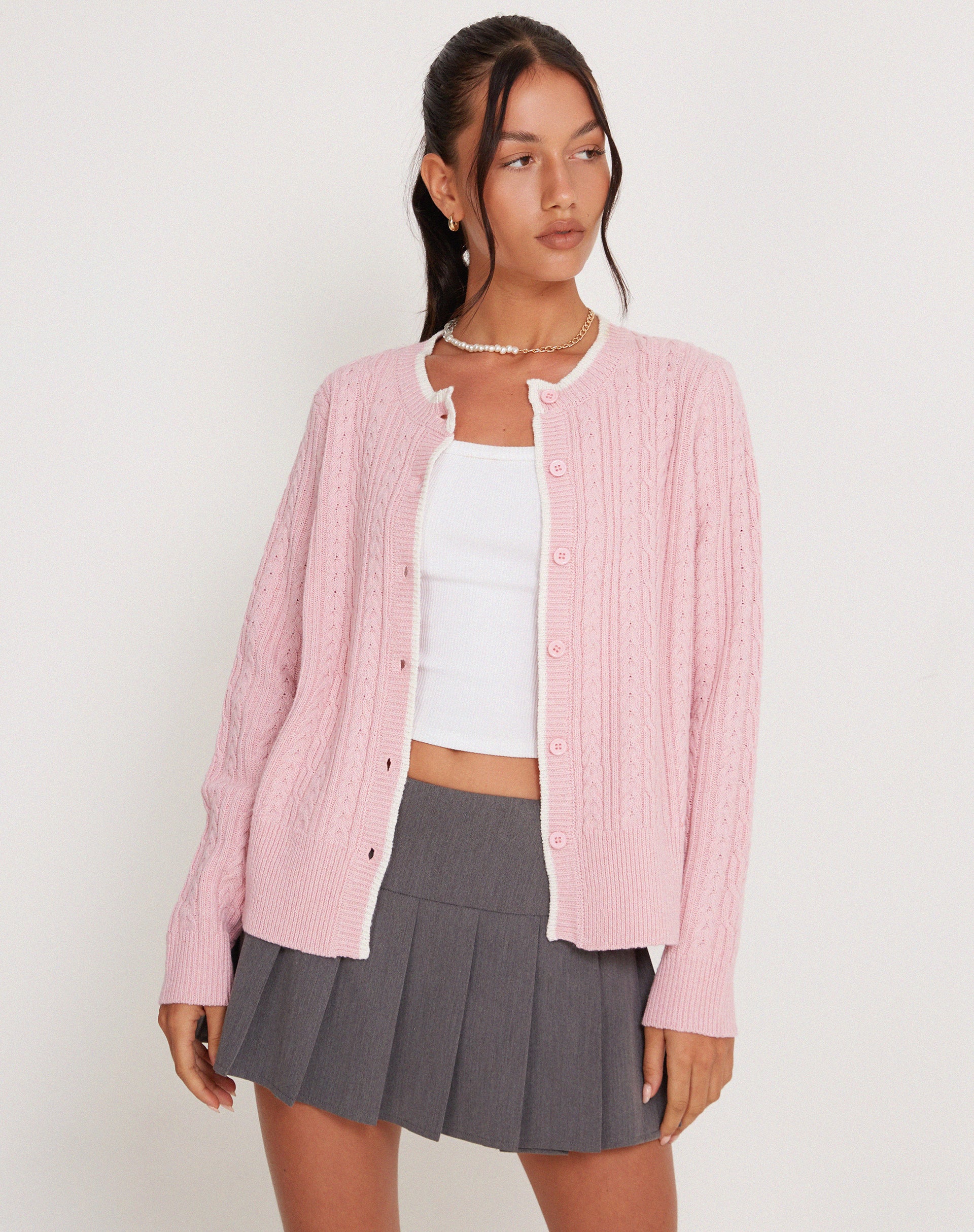 Bavana Cardigan in Pink - Image 2