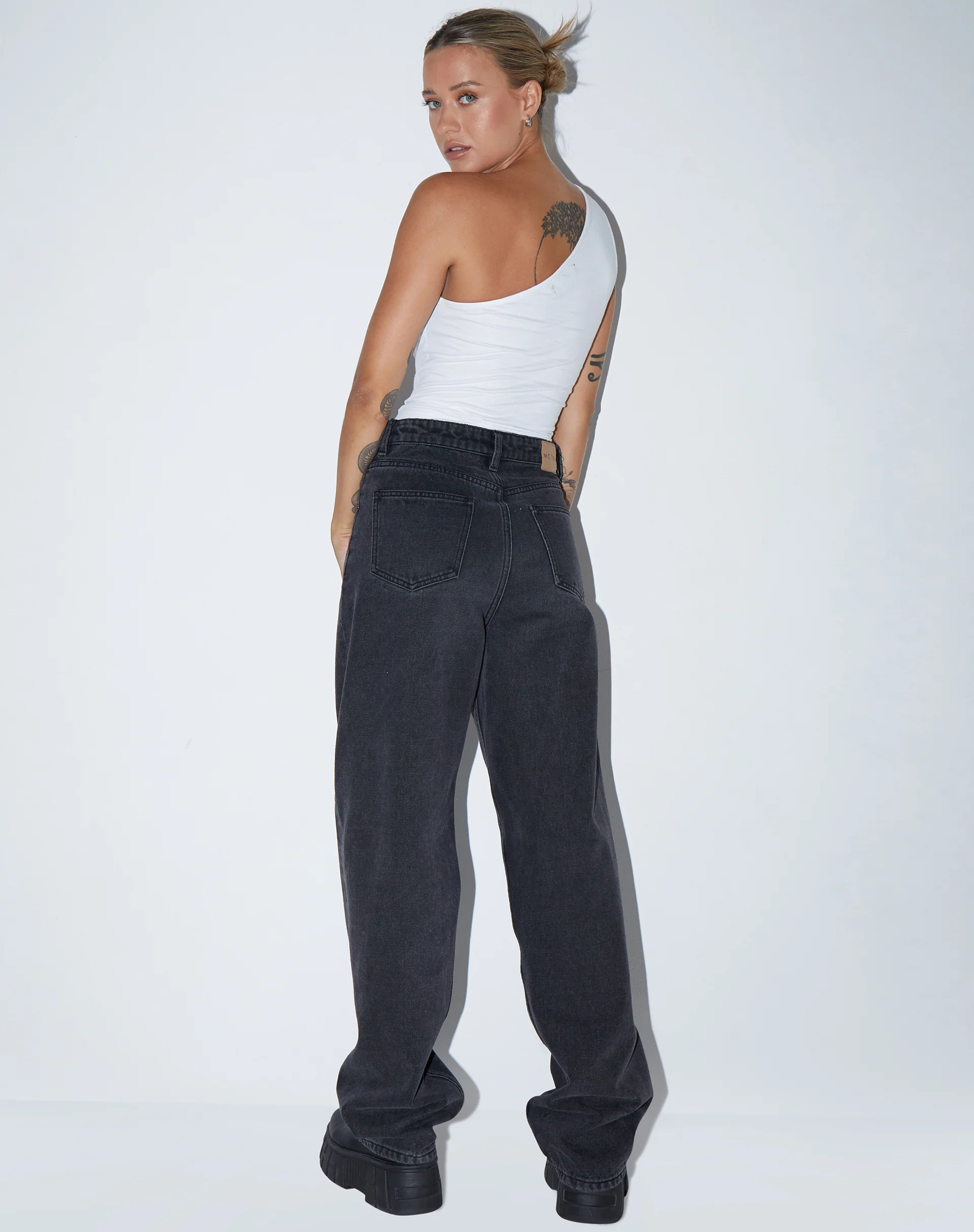 Bay One Shoulder Top in Lycra White - Image 6