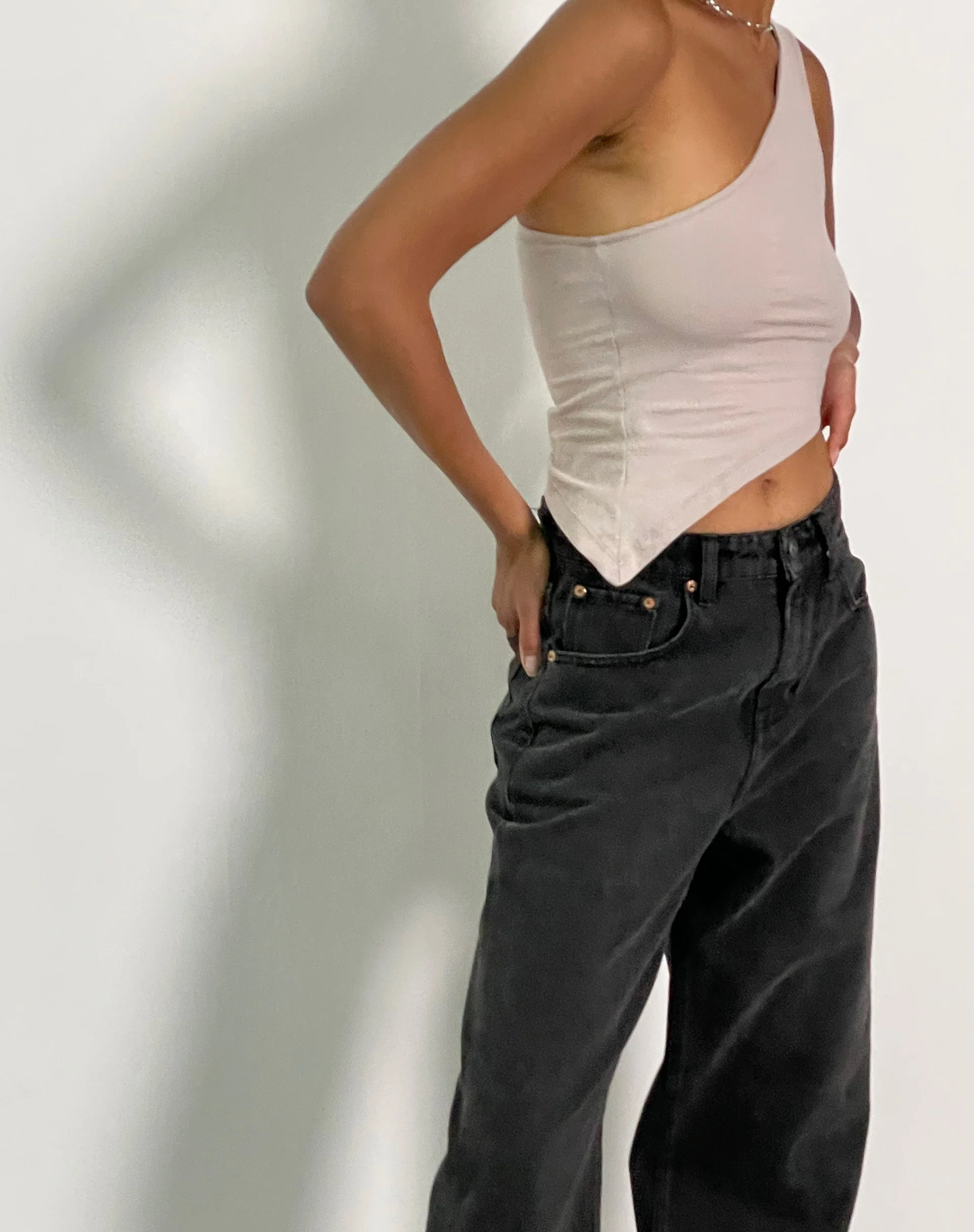 Bayva Crop Top in Lycra Oat Milk - Image 2