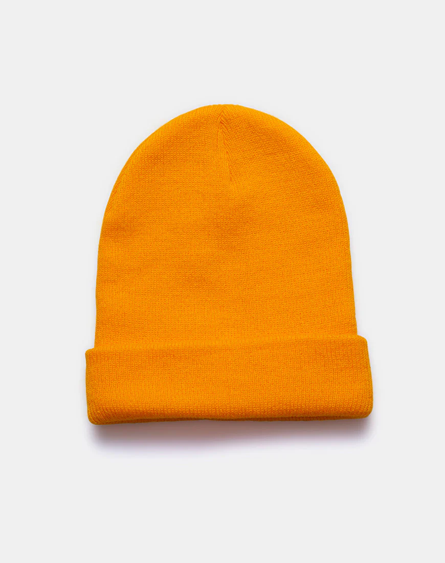 Beanie Hat in Sour Orange - Image 4