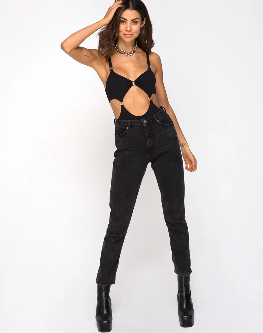 Belina Cutout Bodice in Black - Image 3