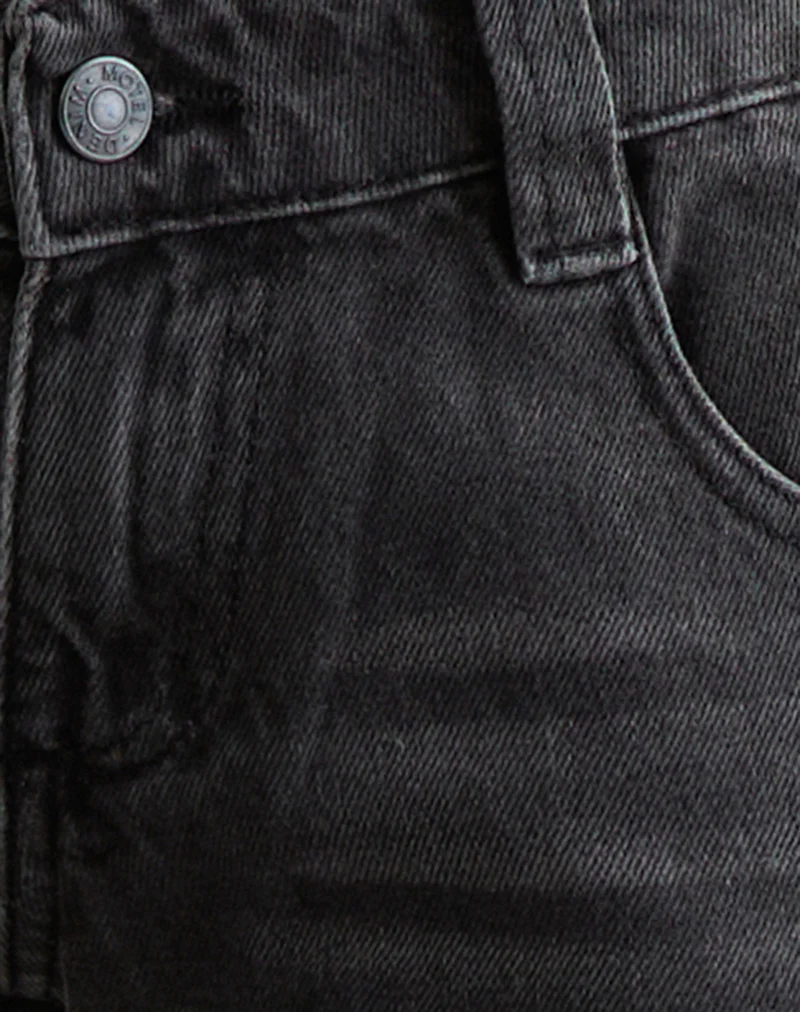 Bell Bottom Low Rise Flare Jeans in Vintage Black - Image 6