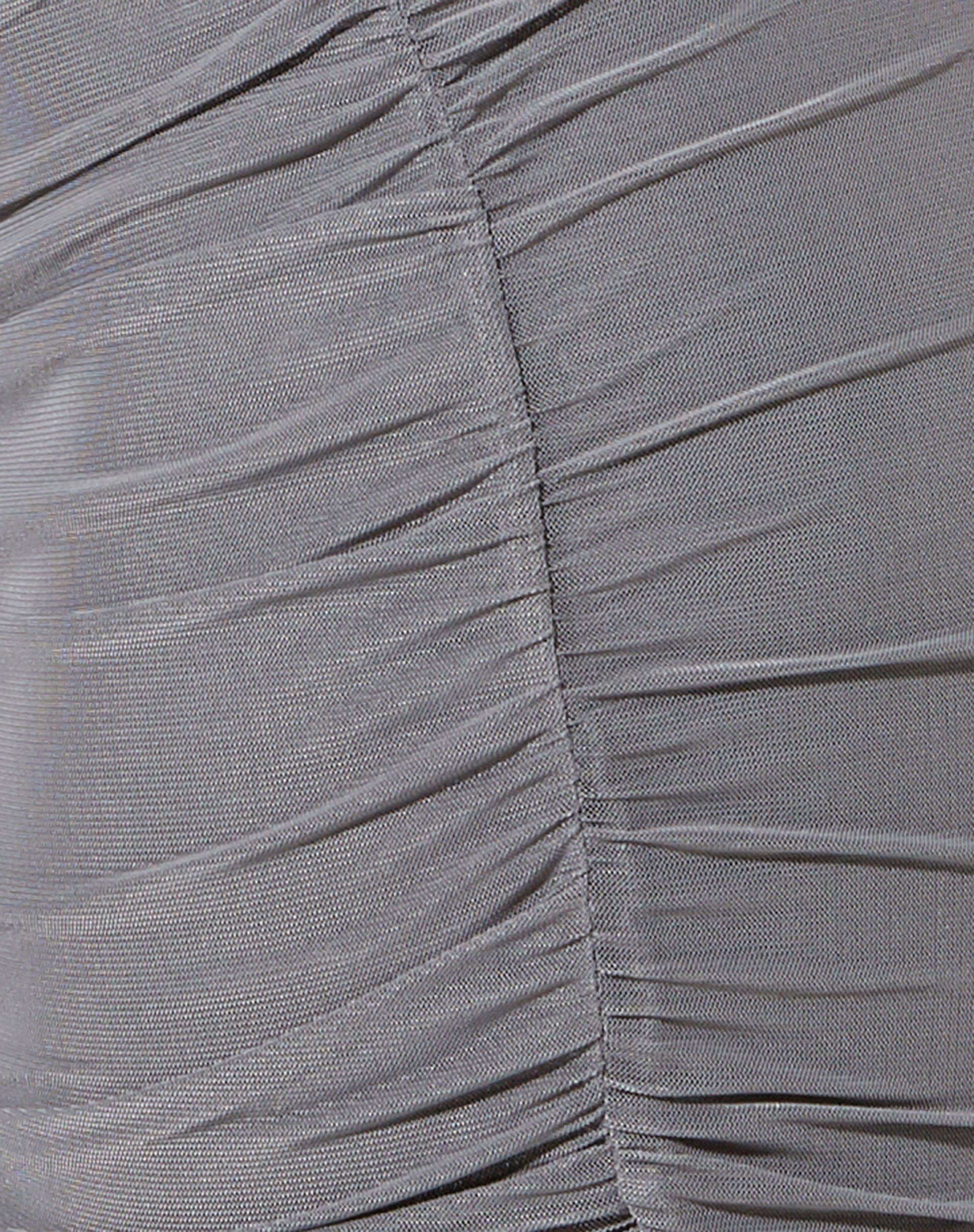 Benny Mini Dress in Mesh Grey - Image 7