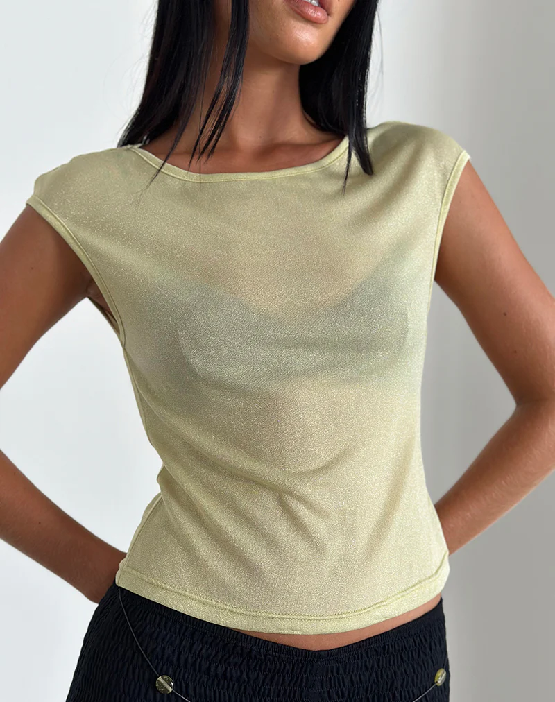 Bentley Top in Yellow Shimmer - Image 2