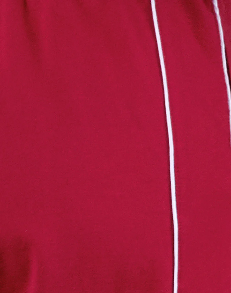 Benton Jogger in Adrenaline Red with Violet Binding - Image 6