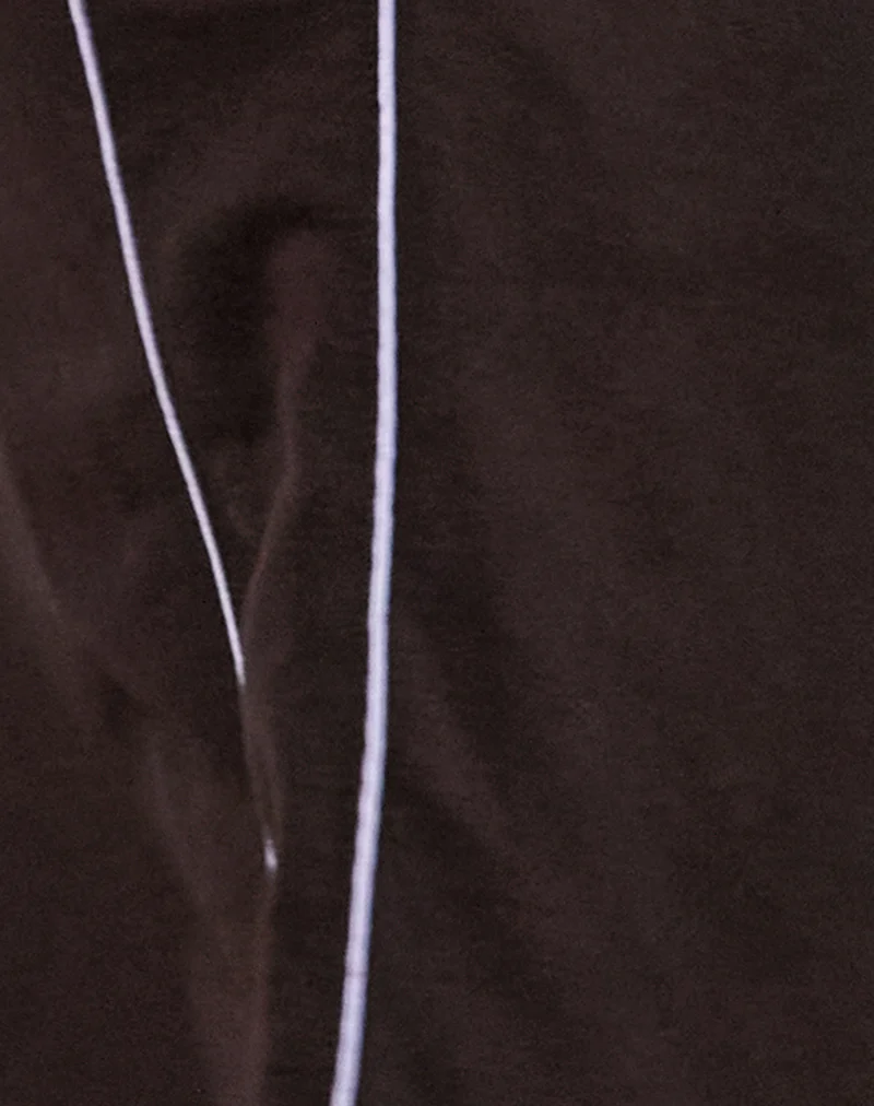 Benton Jogger in Bitter Chocolate with Violet Binding - Image 6