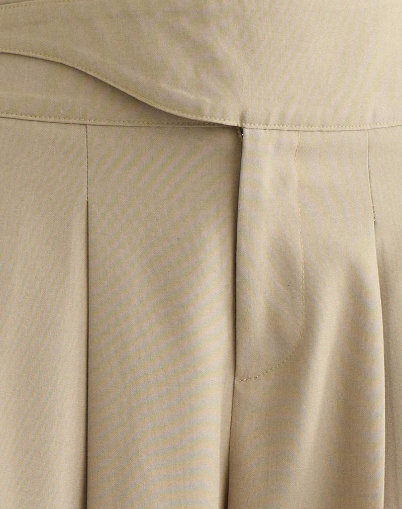 Berdine Wide Leg Trouser in Tailoring Beige - Image 6