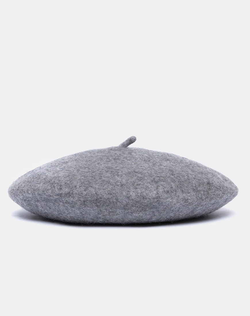 Wool Beret in Grey - Image 4