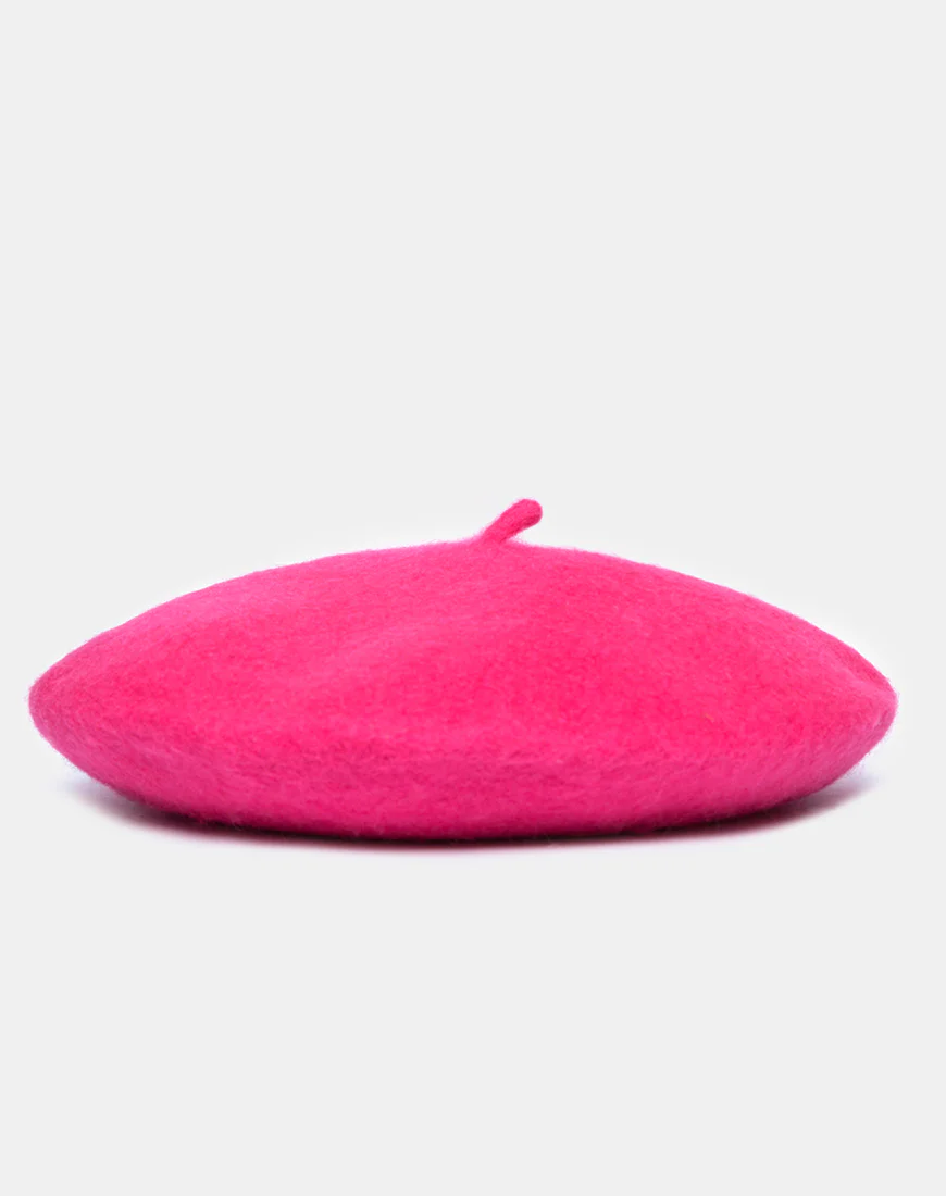 Wool Beret in Pink - Image 4