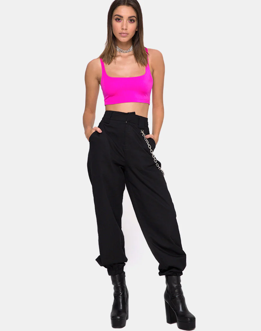 Berries Top in Nylon Spandex Magenta - Image 3
