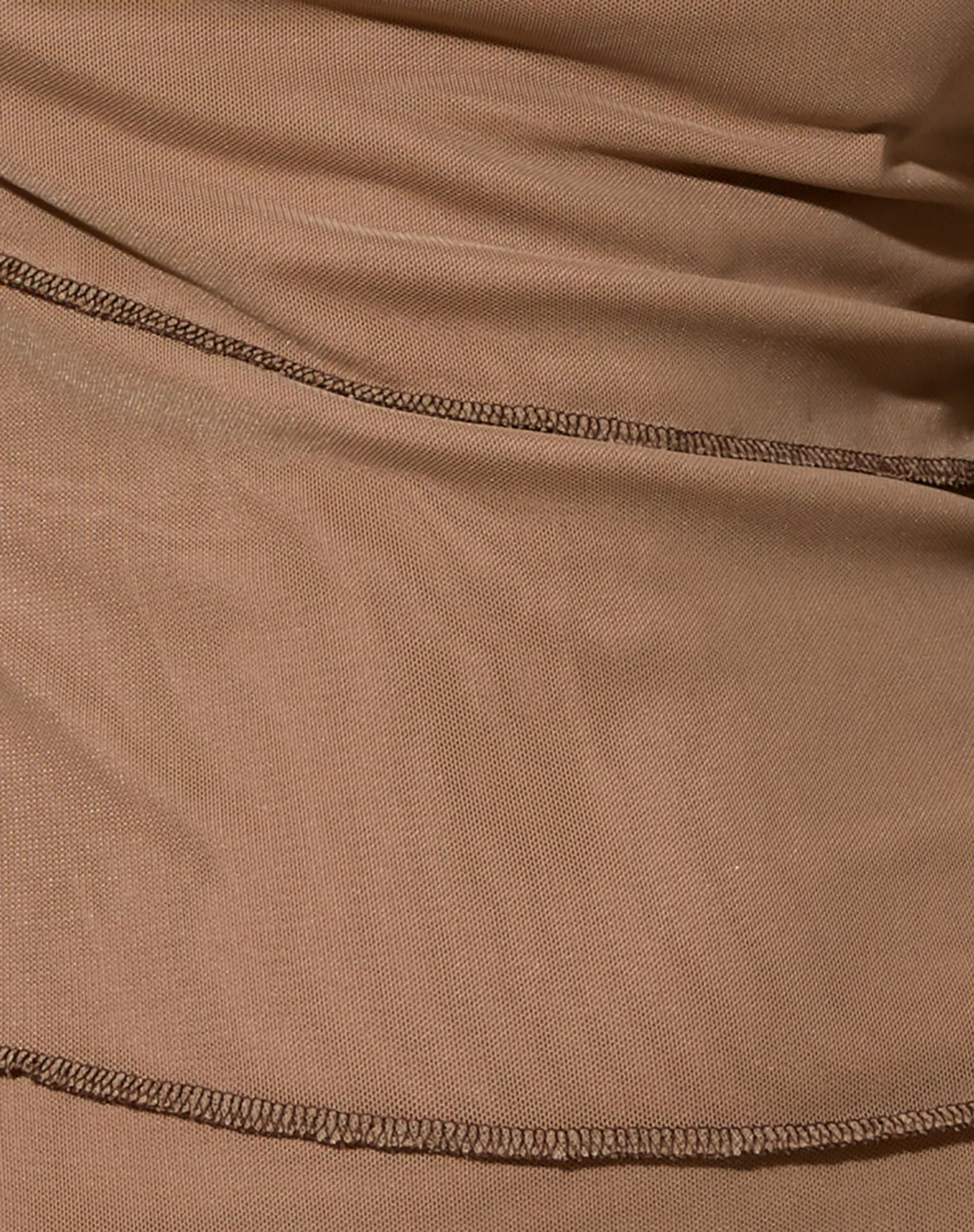 Besky Mini Dress in Mesh Taupe - Image 7